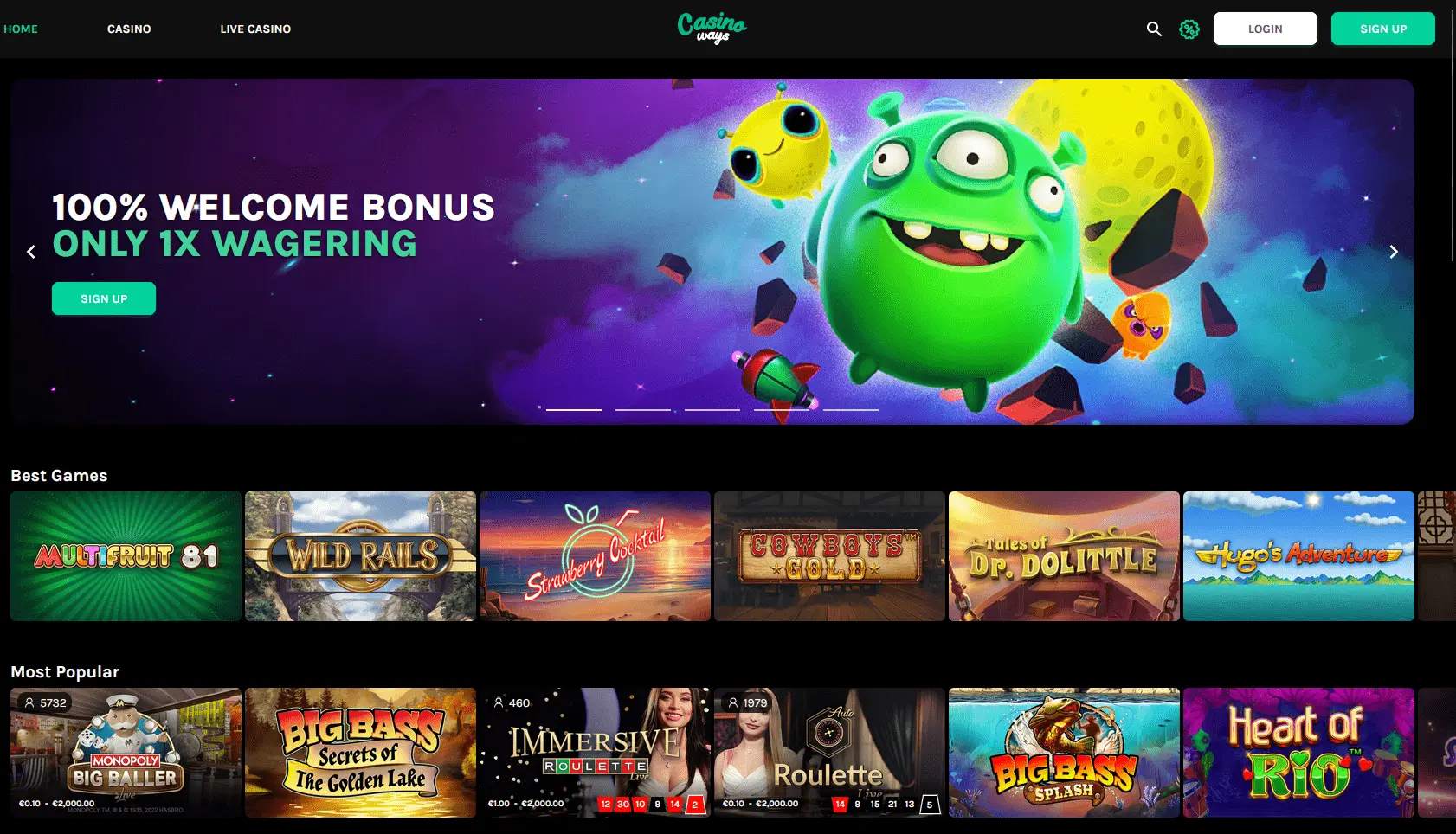 Casino Ways Homepage