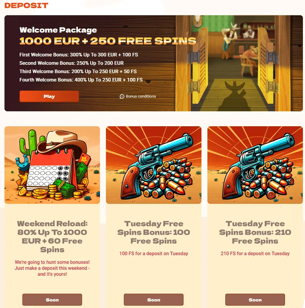 Wild Wild Casino Bonuses